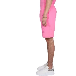 BERMUDA SHORTS WITH GRAFFITI LOGO PRINT