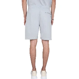 BERMUDA SHORTS WITH GRAFFITI LOGO PRINT