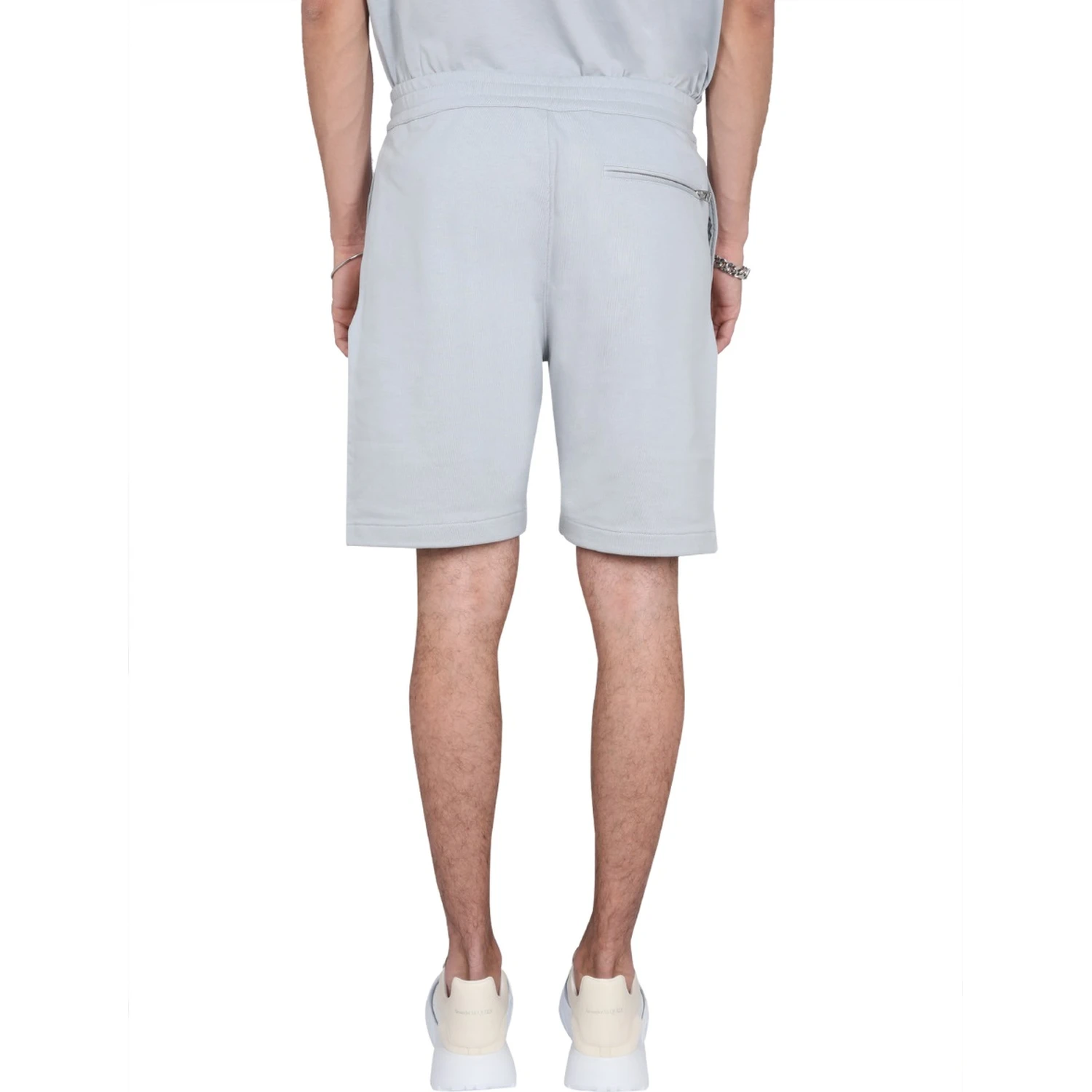 BERMUDA SHORTS WITH GRAFFITI LOGO PRINT