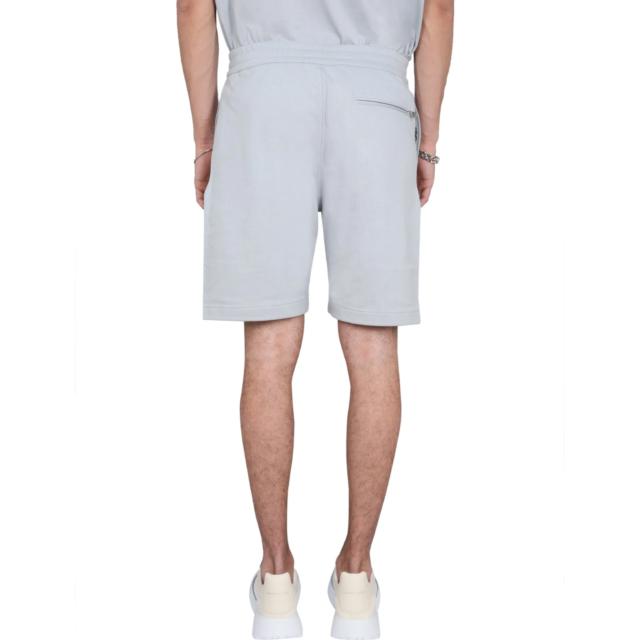 BERMUDA SHORTS WITH GRAFFITI LOGO PRINT