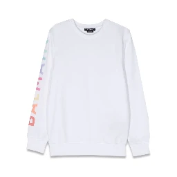 sweatshirt crewneck logo on sleeve