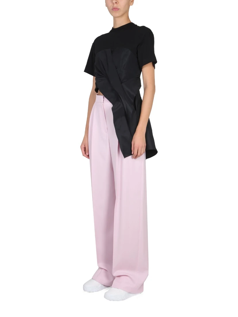 DRAPED HYBRID T-SHIRT