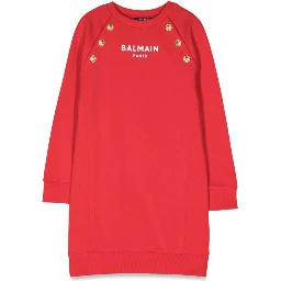 ml sweatshirt dress logo and buttons