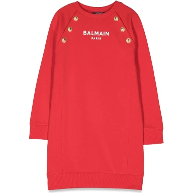 ml sweatshirt dress logo and buttons