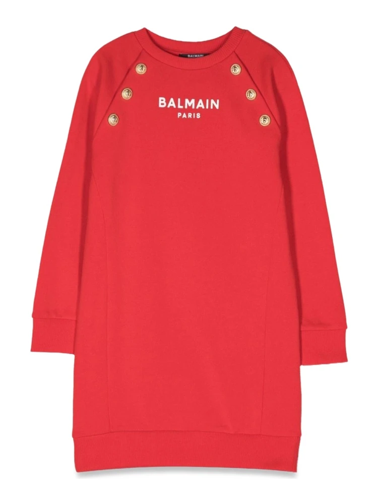 ml sweatshirt dress logo and buttons
