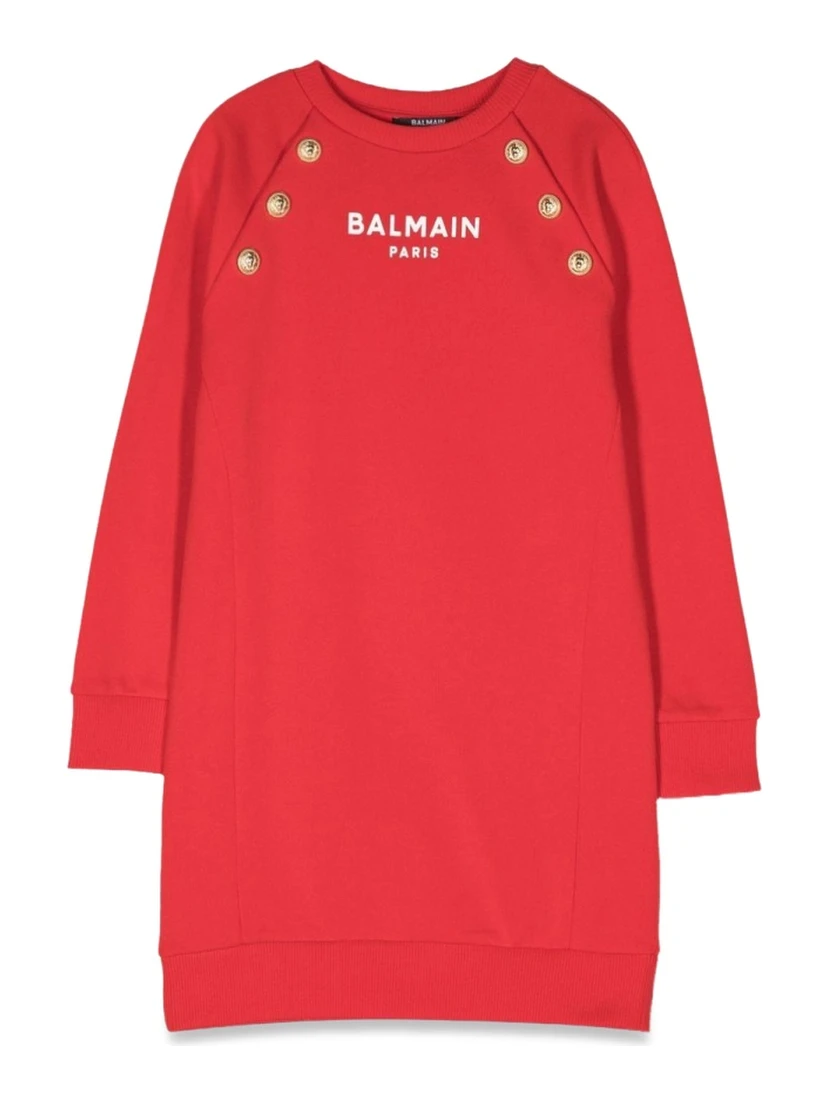 ml sweatshirt dress logo and buttons