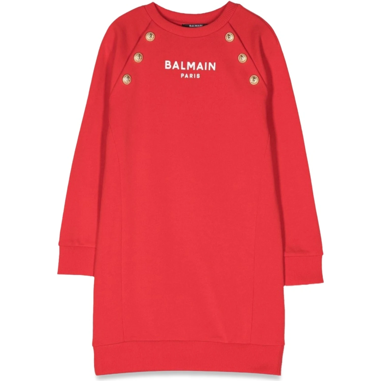 ml sweatshirt dress logo and buttons