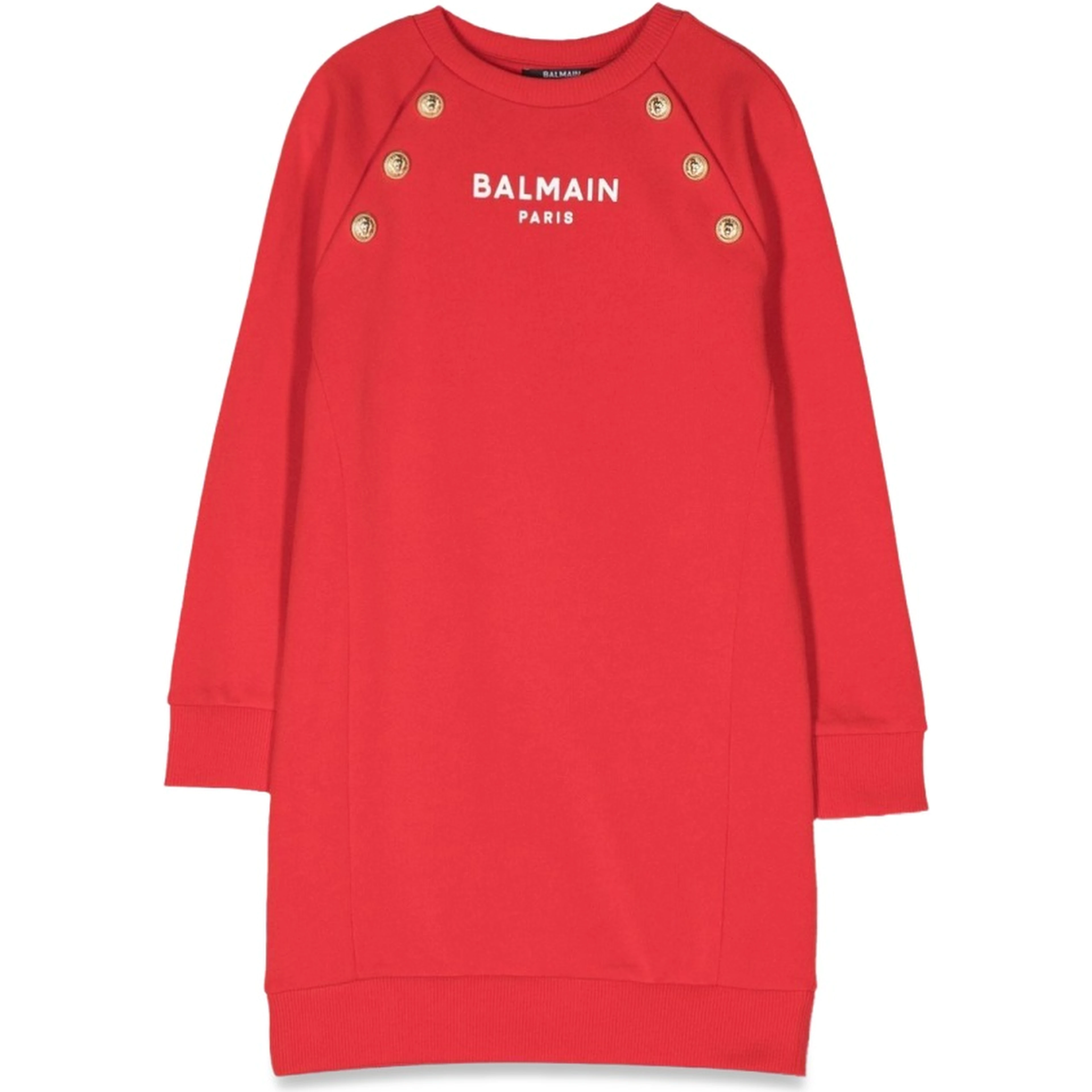 ml sweatshirt dress logo and buttons