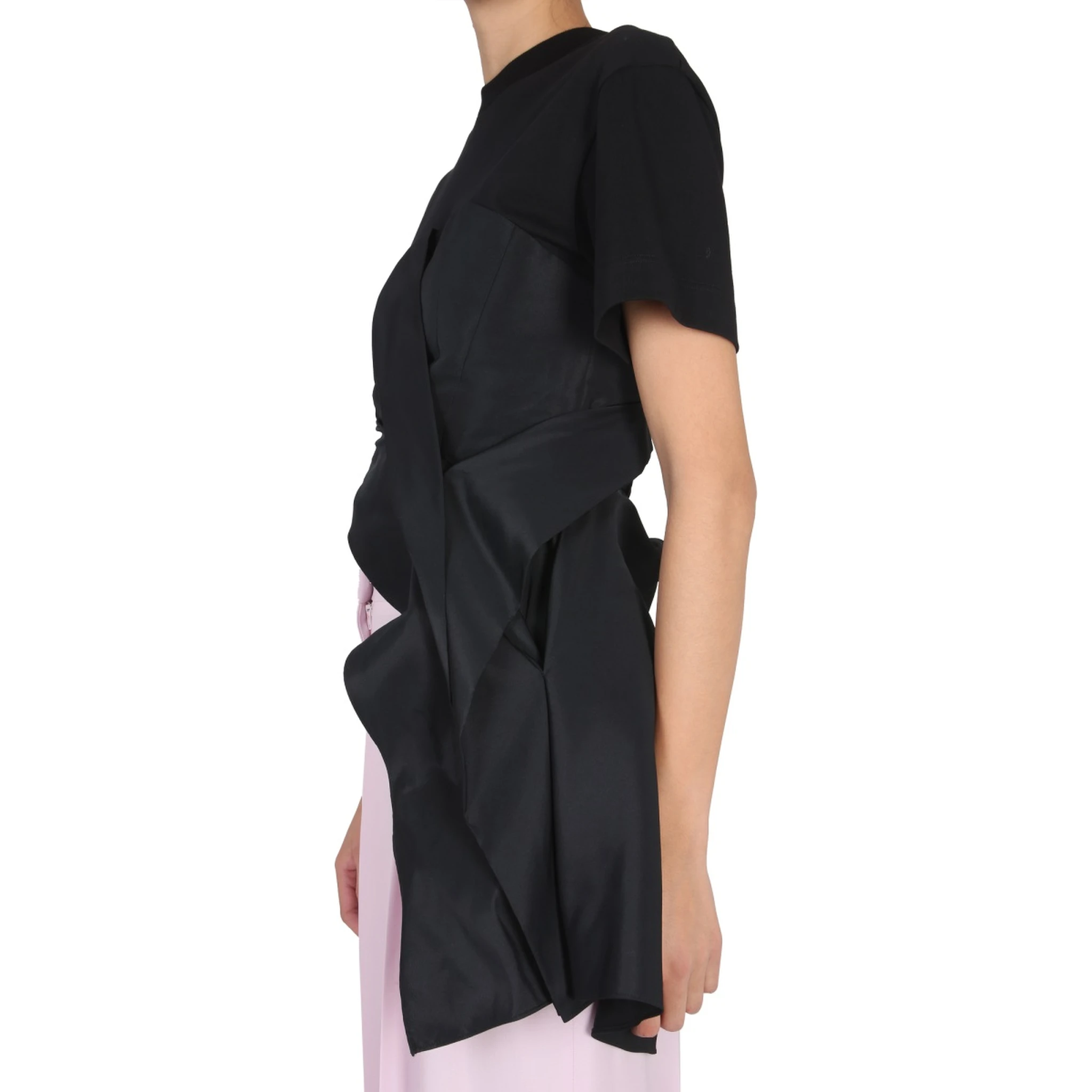 DRAPED HYBRID T-SHIRT