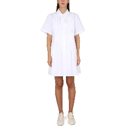 PLEATED CHEMISE DRESS
