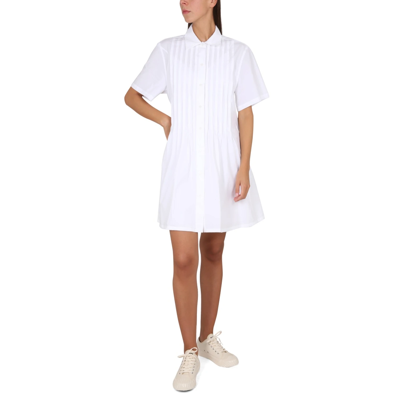 PLEATED CHEMISE DRESS