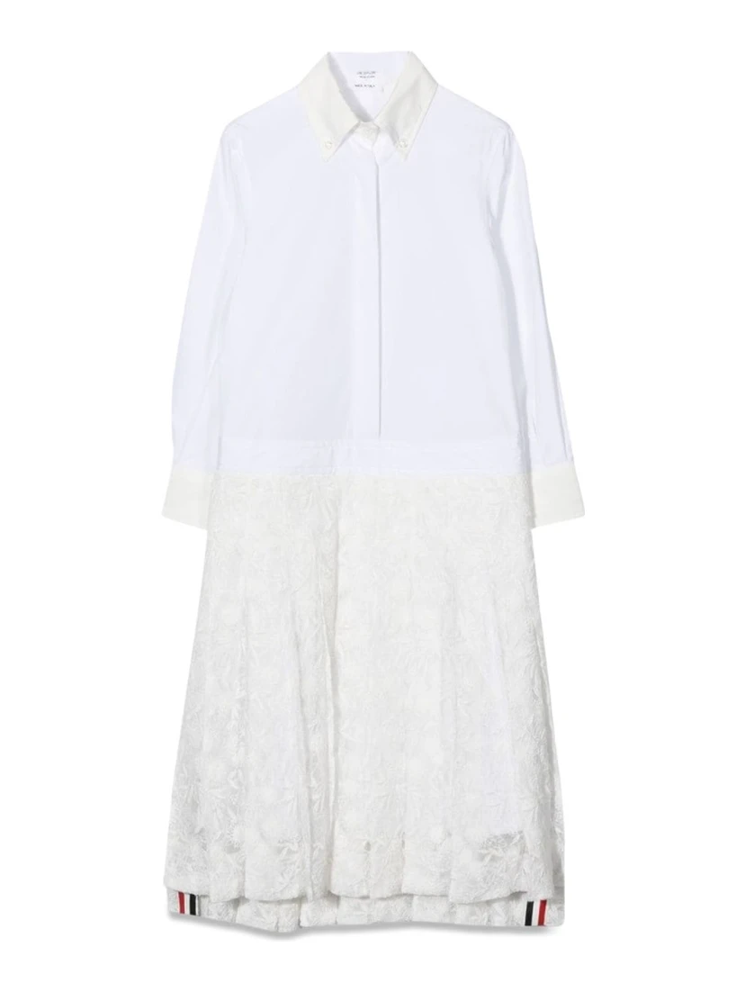 pleated bottom shirtdress