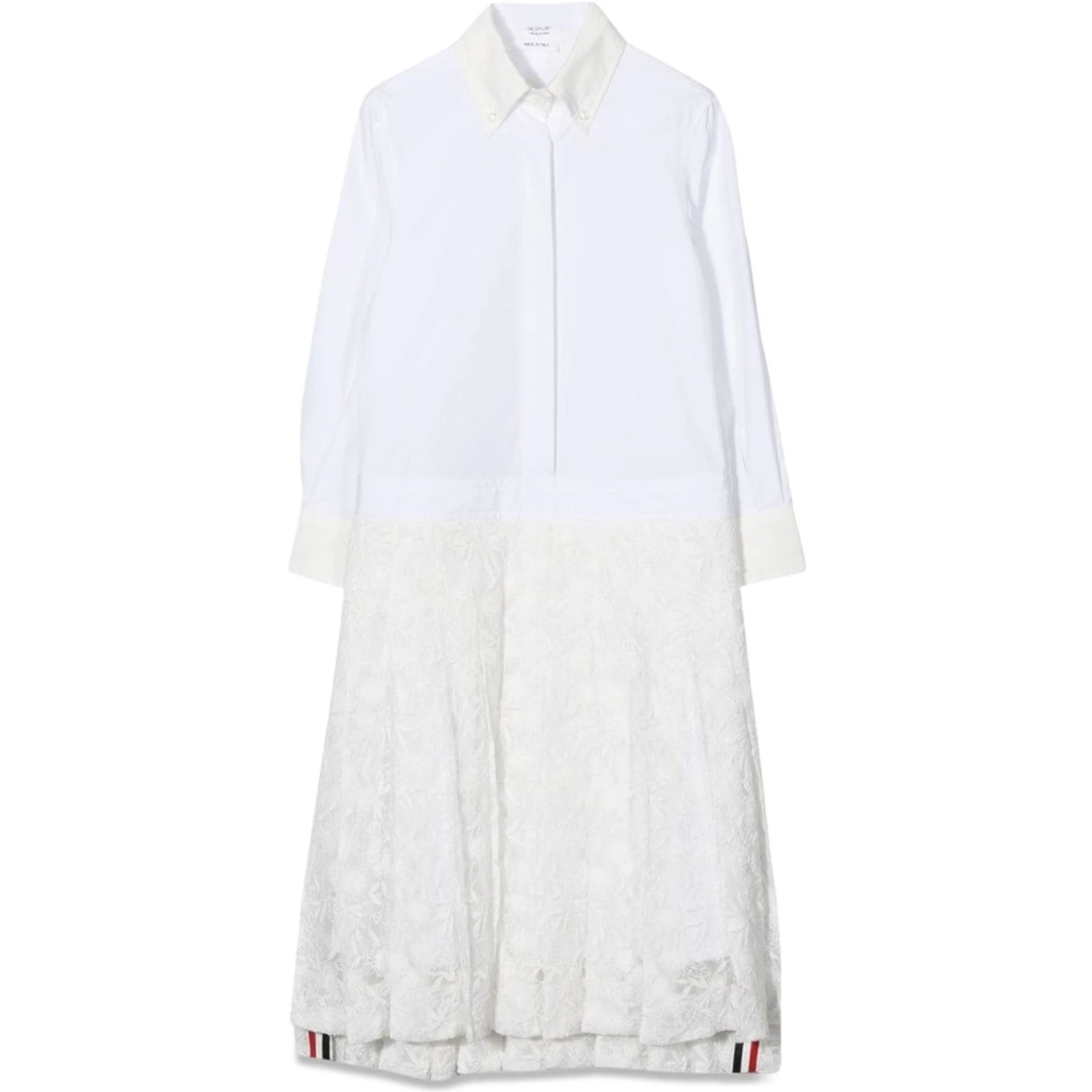 pleated bottom shirtdress