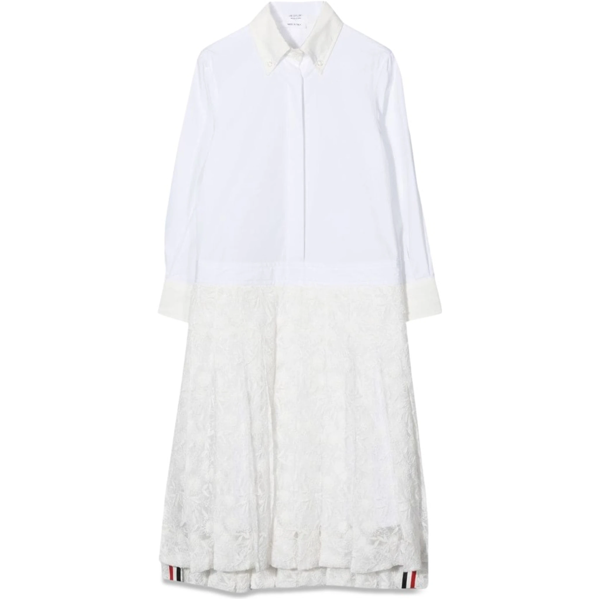 pleated bottom shirtdress