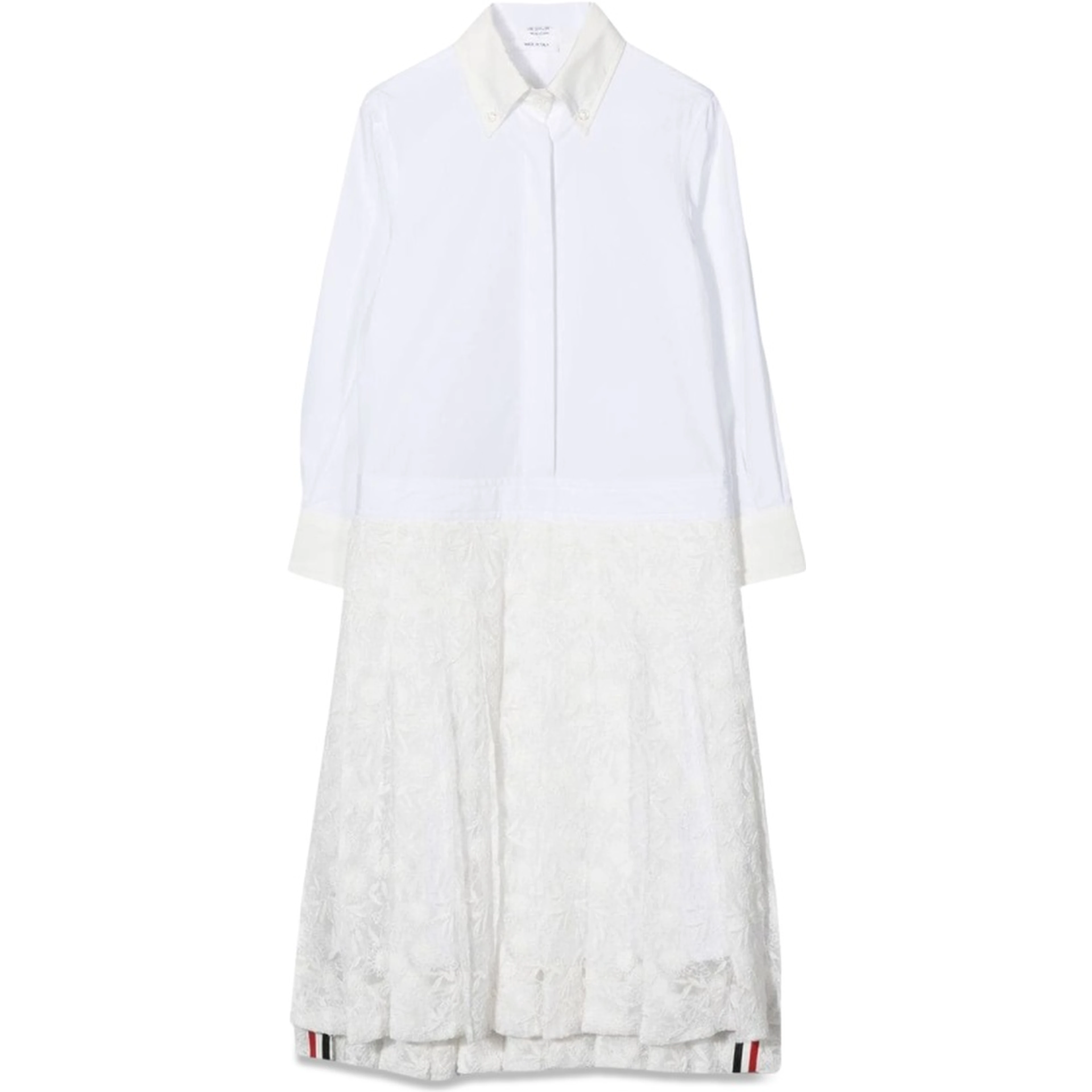pleated bottom shirtdress