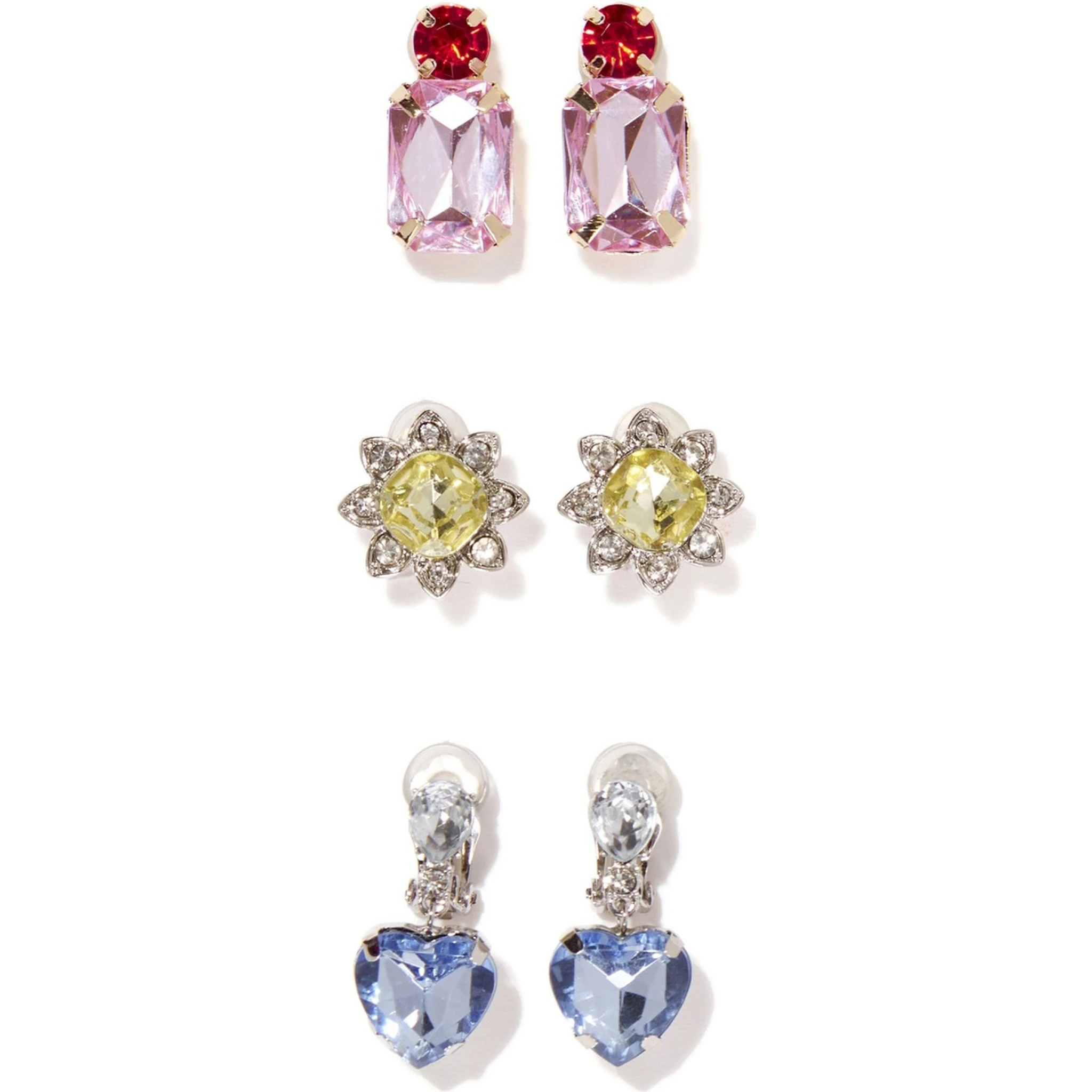 dinner & movie clip-on earring set