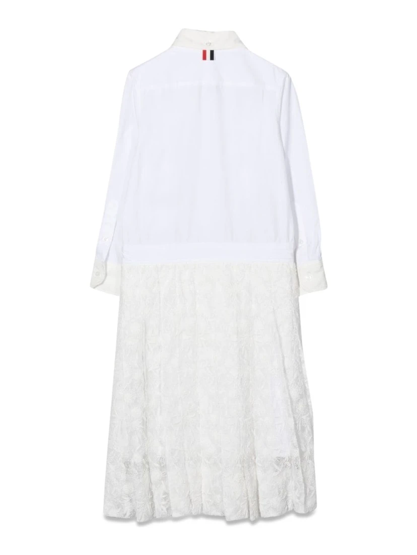 pleated bottom shirtdress