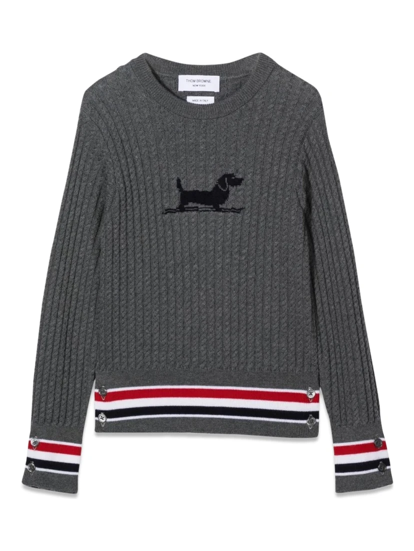 baby cable crewneck pullover