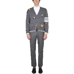 CARDIGAN WITH BIRDS AND BEES INLAYS