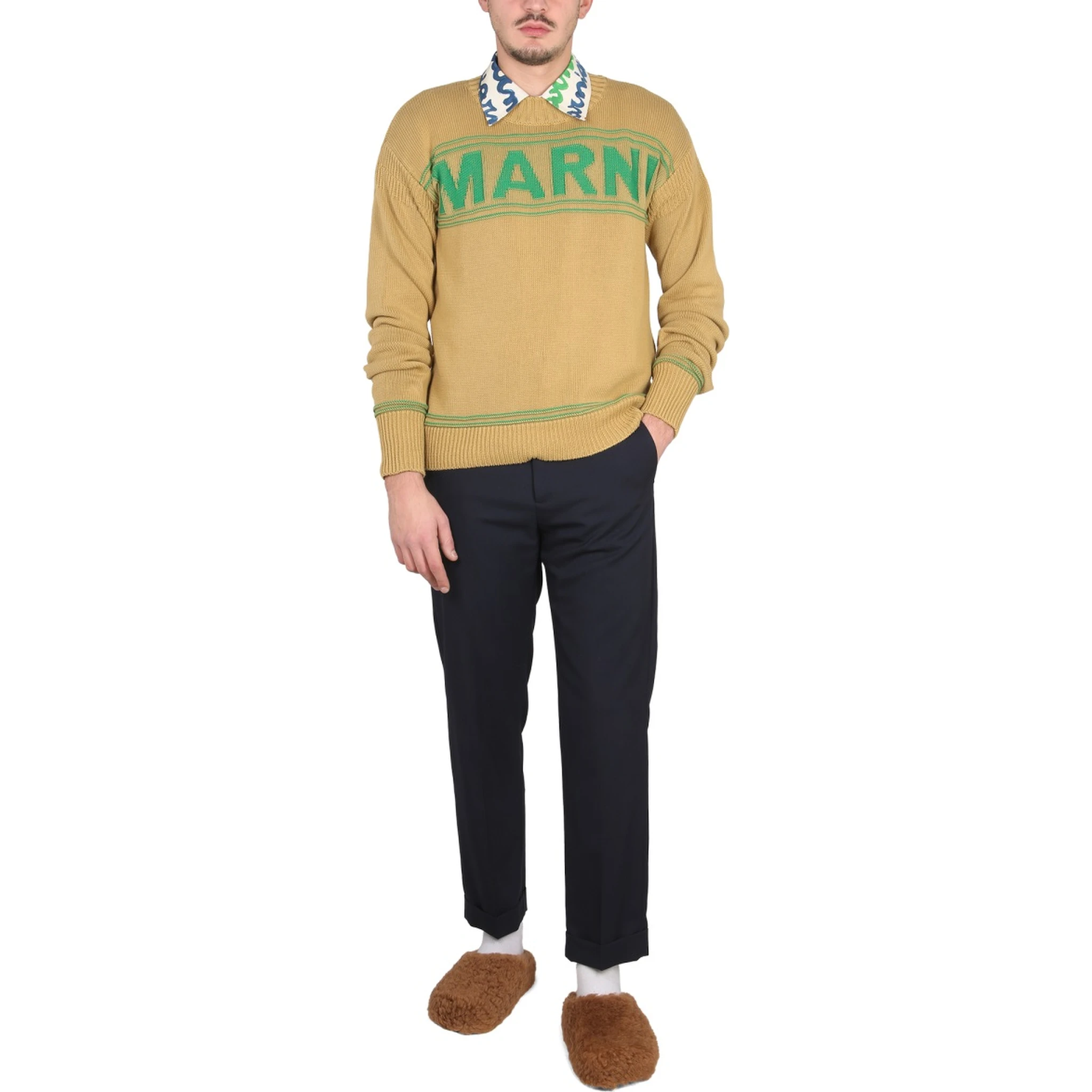 KNIT SWEATSHIRT WITH LOGO