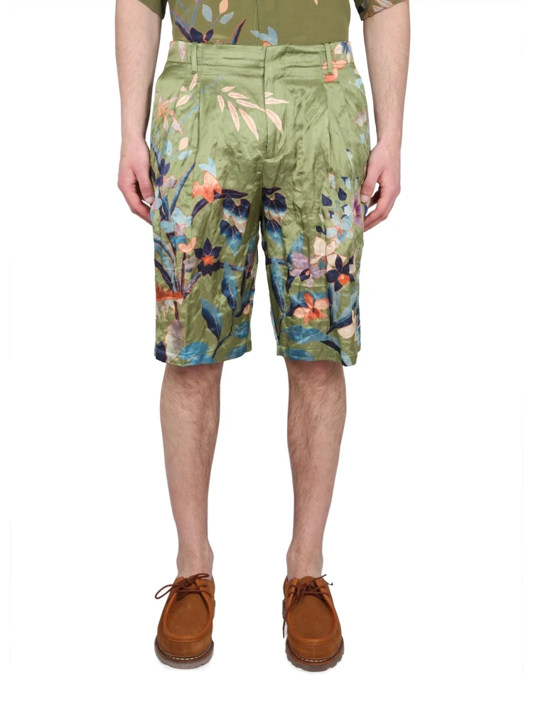 BERMUDA SHORTS WITH FLORAL PRINT