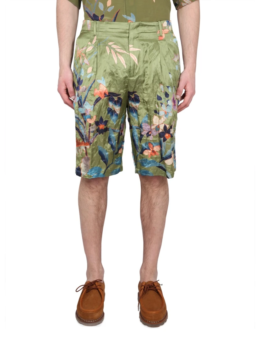 BERMUDA SHORTS WITH FLORAL PRINT