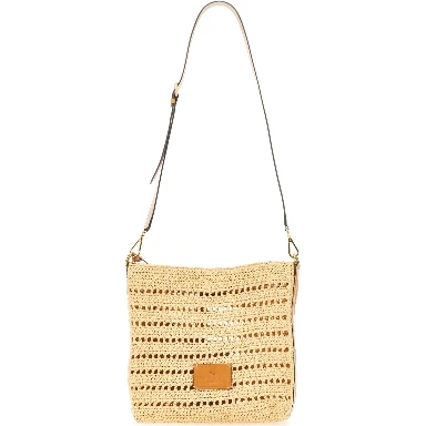 PERFORATED RAFFIA SHOULDER BAG