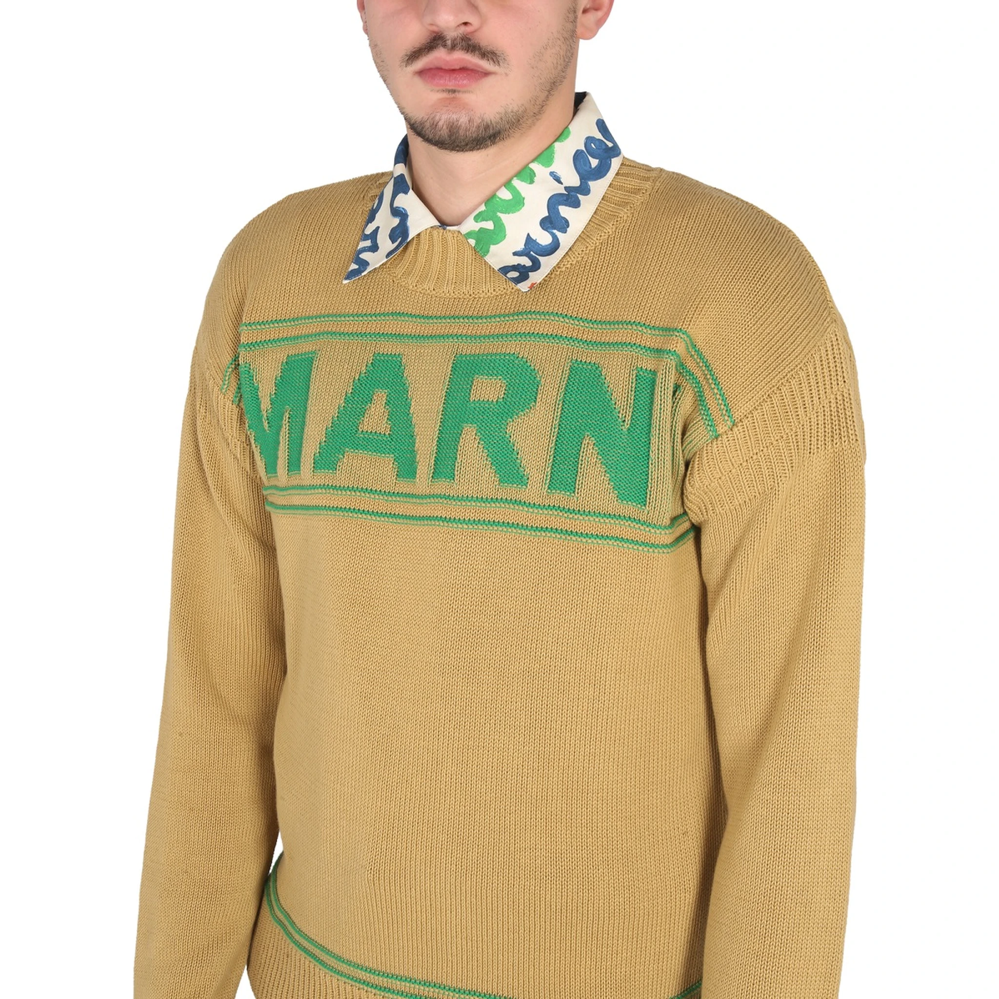 KNIT SWEATSHIRT WITH LOGO
