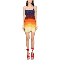 SHADED WOOL MINI DRESS