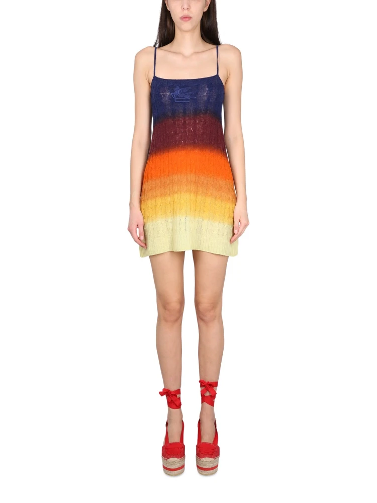 SHADED WOOL MINI DRESS