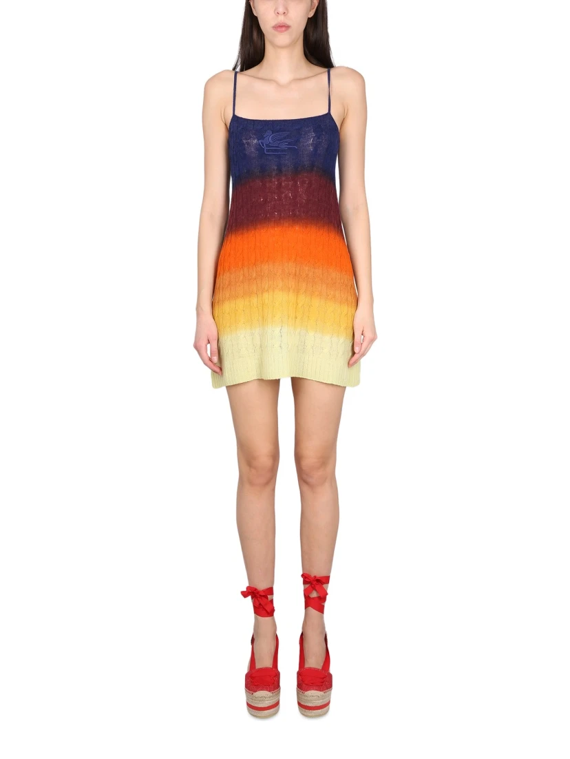 SHADED WOOL MINI DRESS