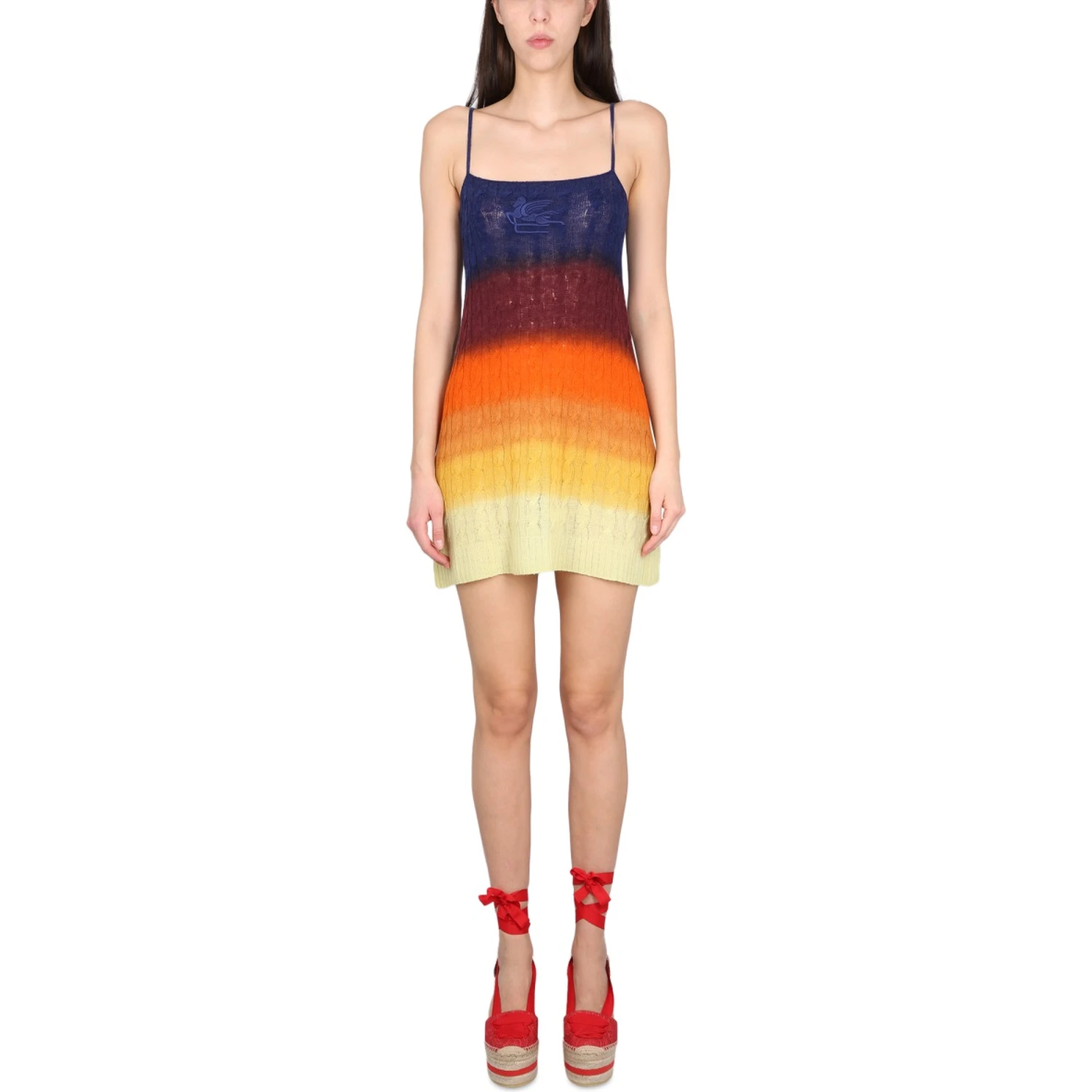 SHADED WOOL MINI DRESS