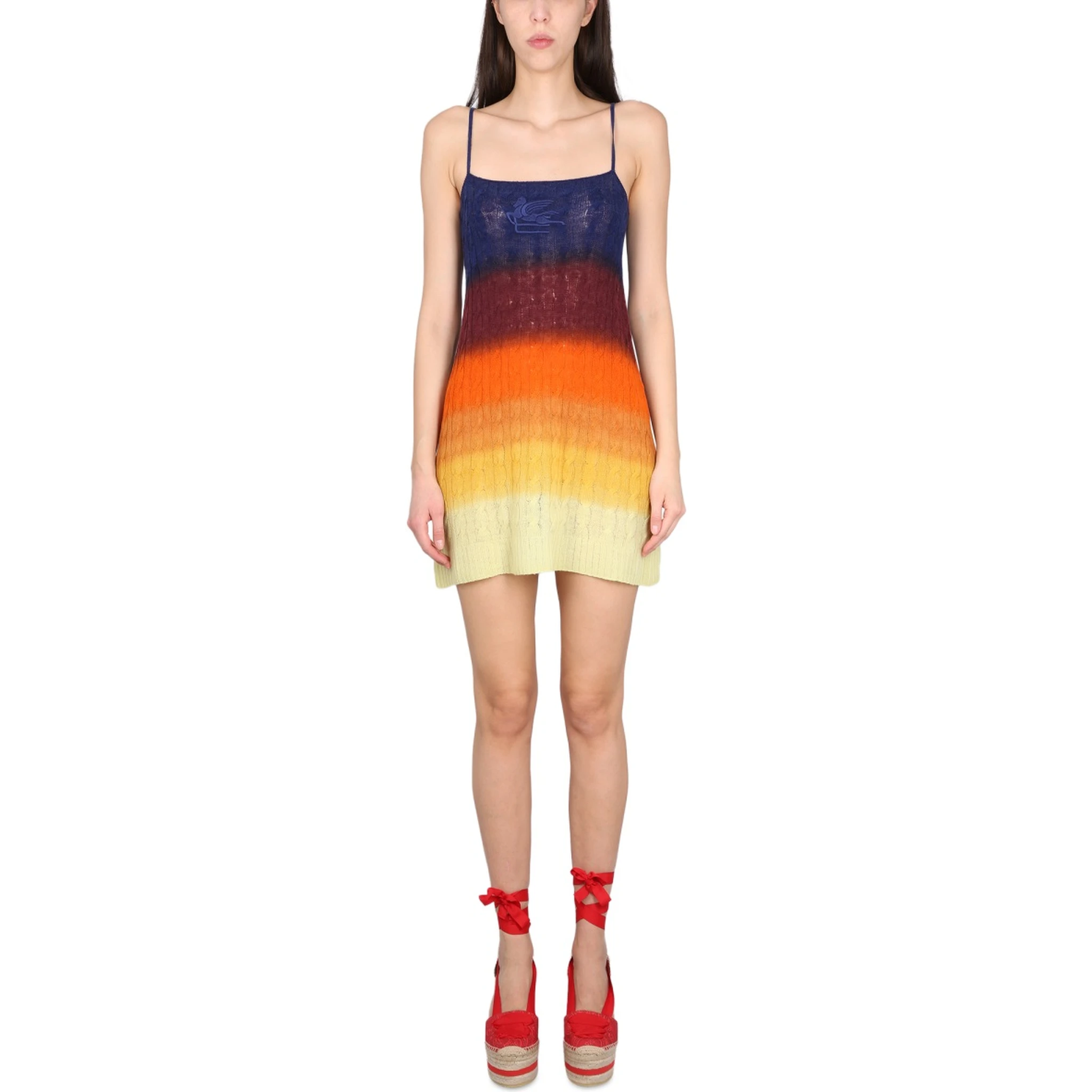 SHADED WOOL MINI DRESS