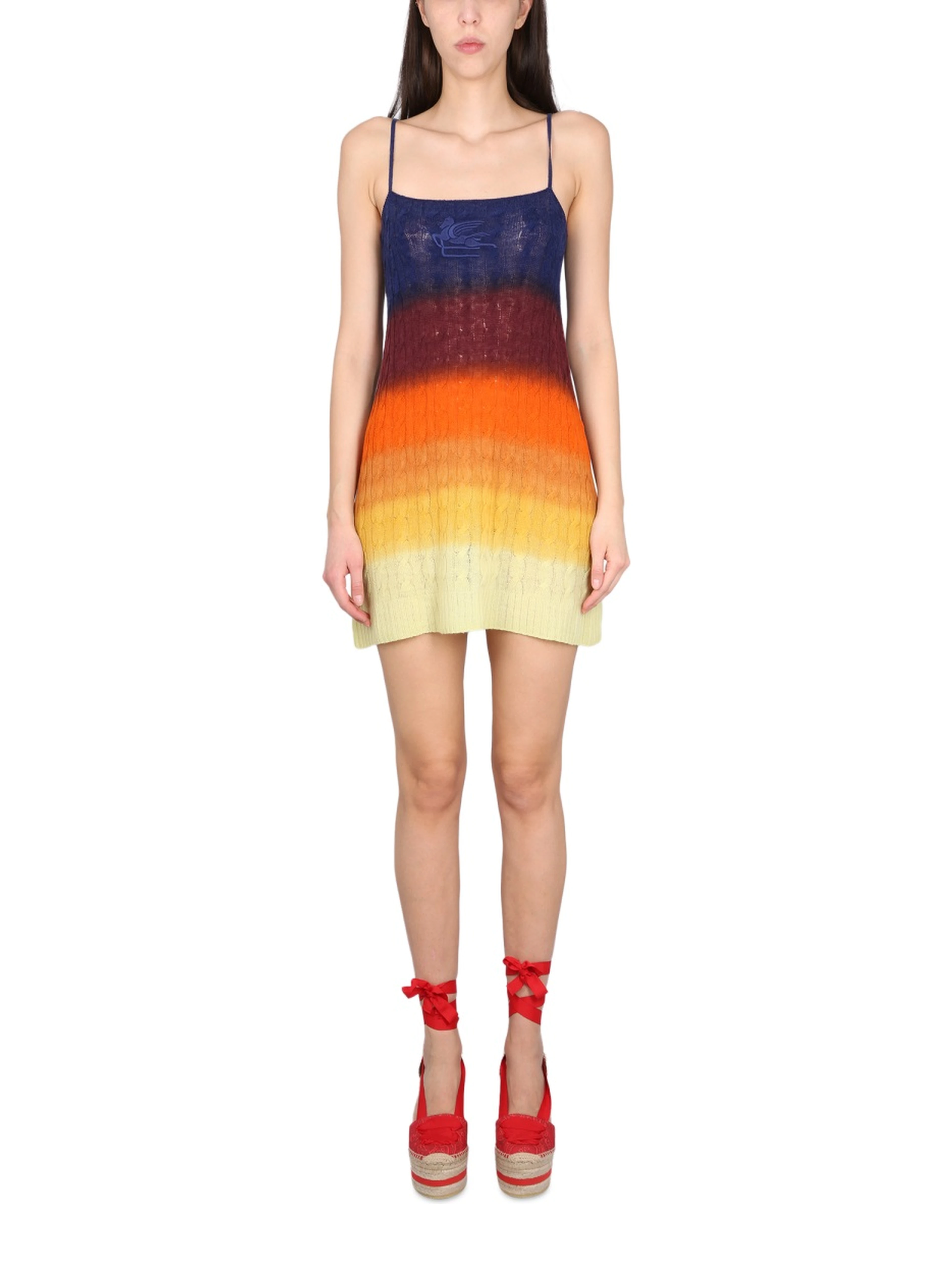 SHADED WOOL MINI DRESS