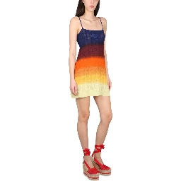 SHADED WOOL MINI DRESS