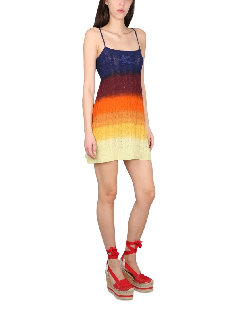 SHADED WOOL MINI DRESS