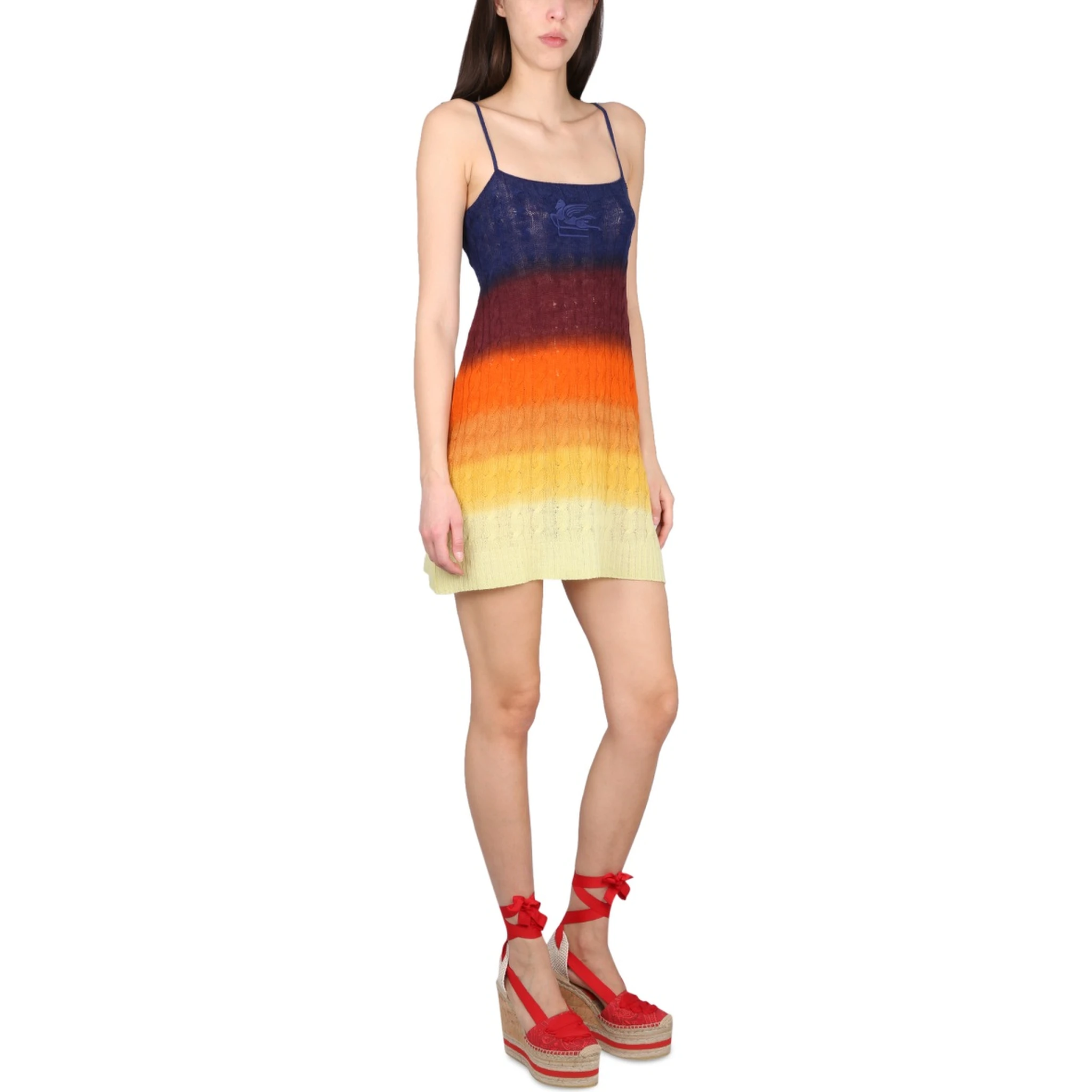 SHADED WOOL MINI DRESS