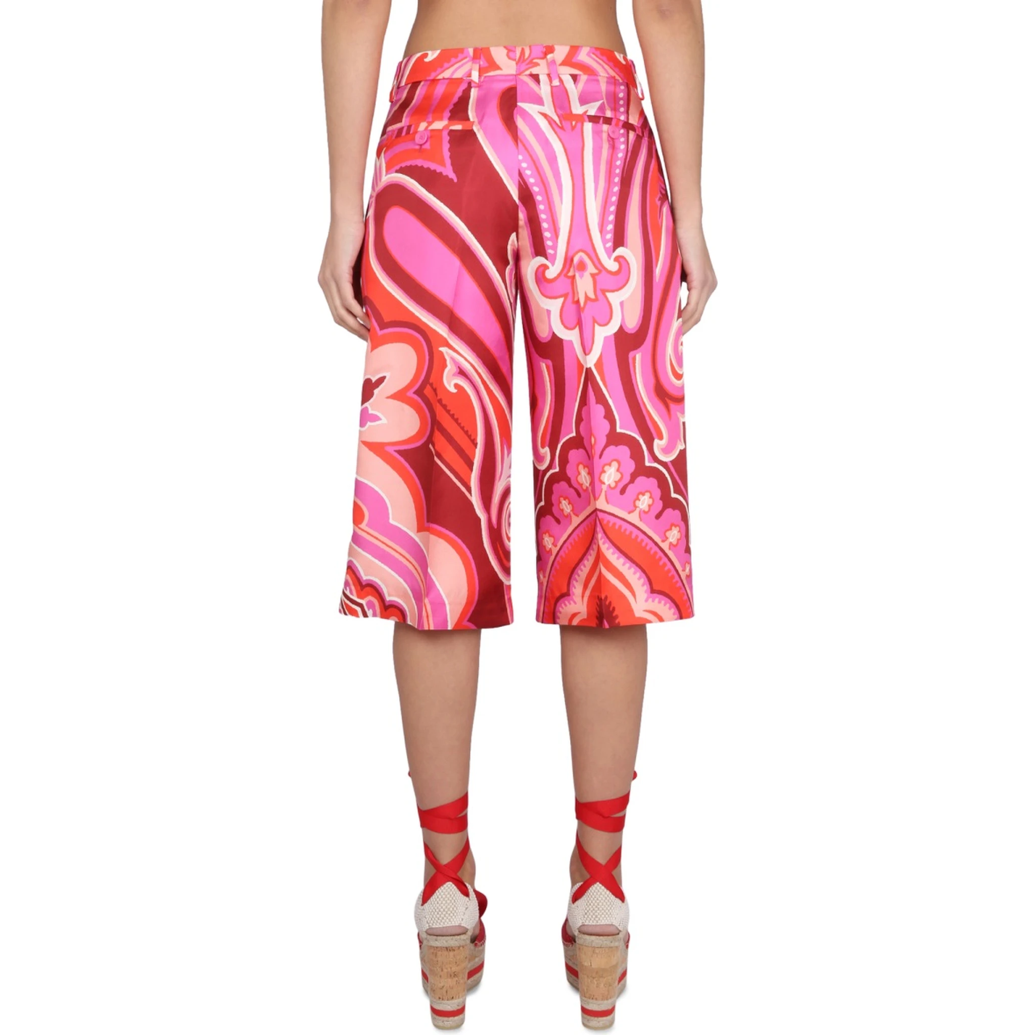 SILK AND COTTON BERMUDA SHORTS