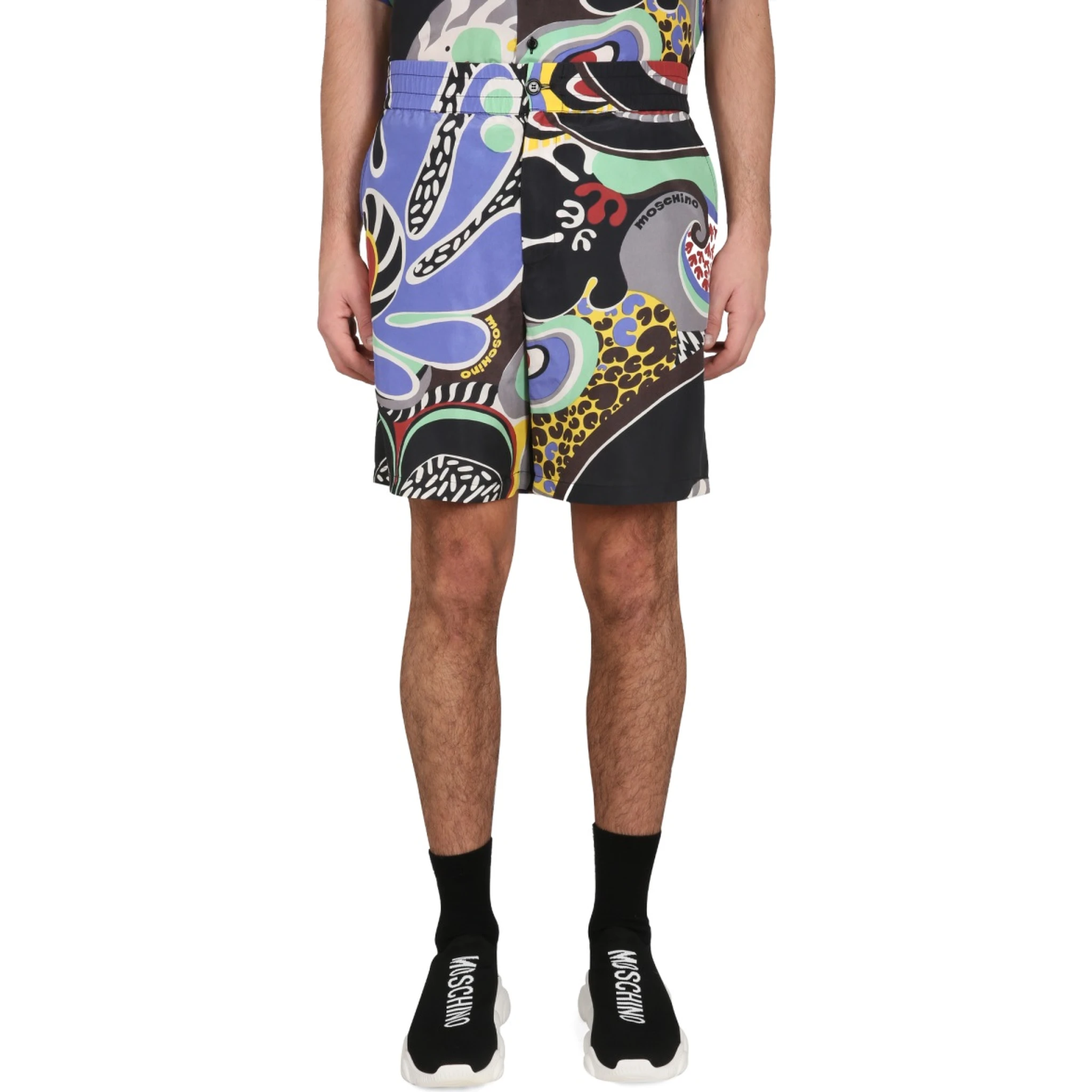PSYCHEDELIC PRINT BERMUDA SHORTS