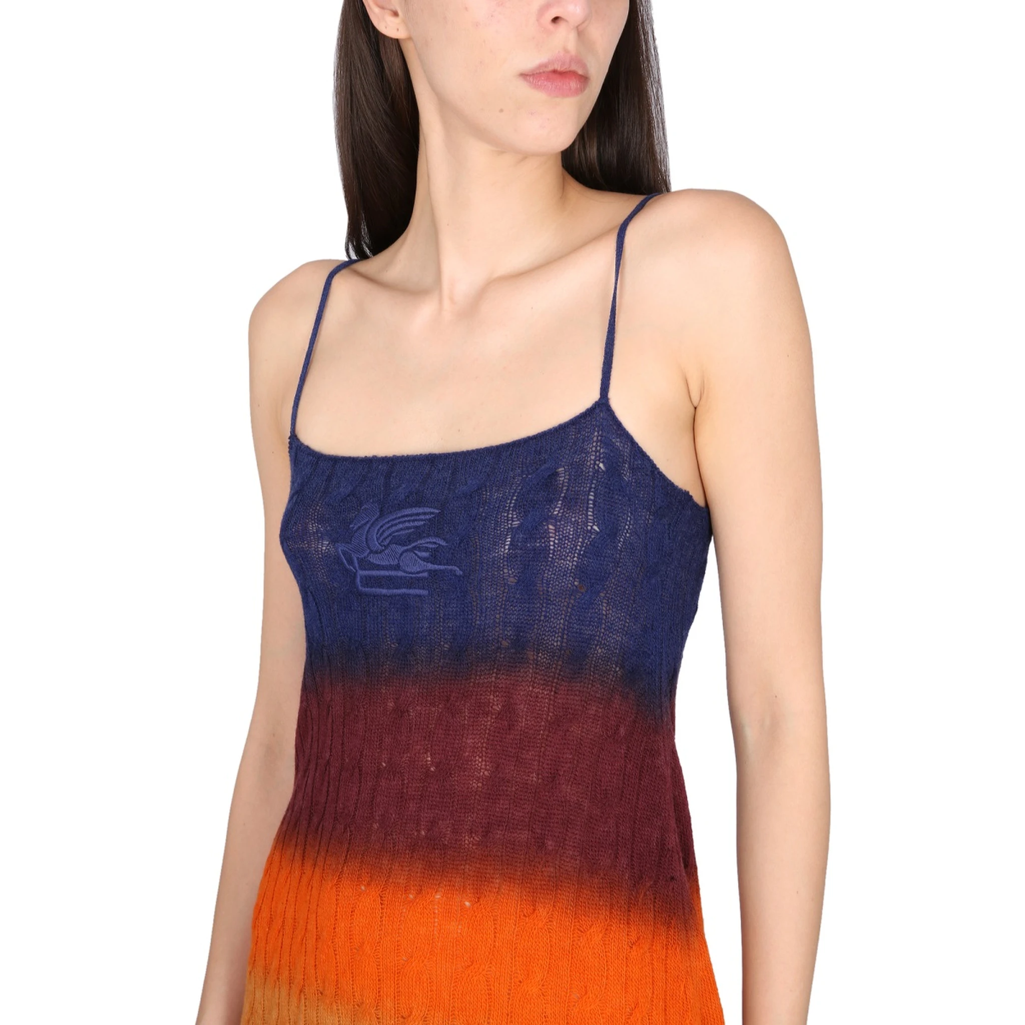 SHADED WOOL MINI DRESS