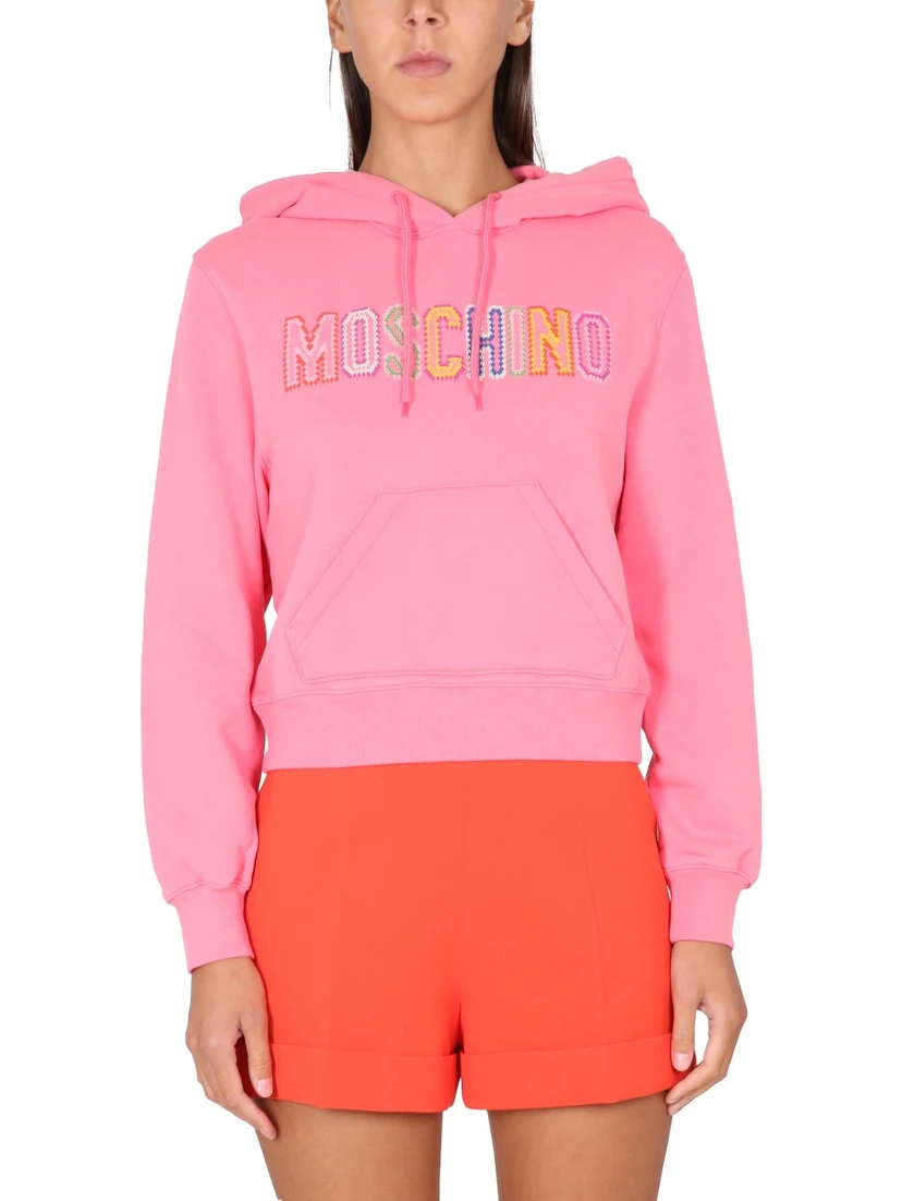 LOGO CROCHET SWEATSHIRT
