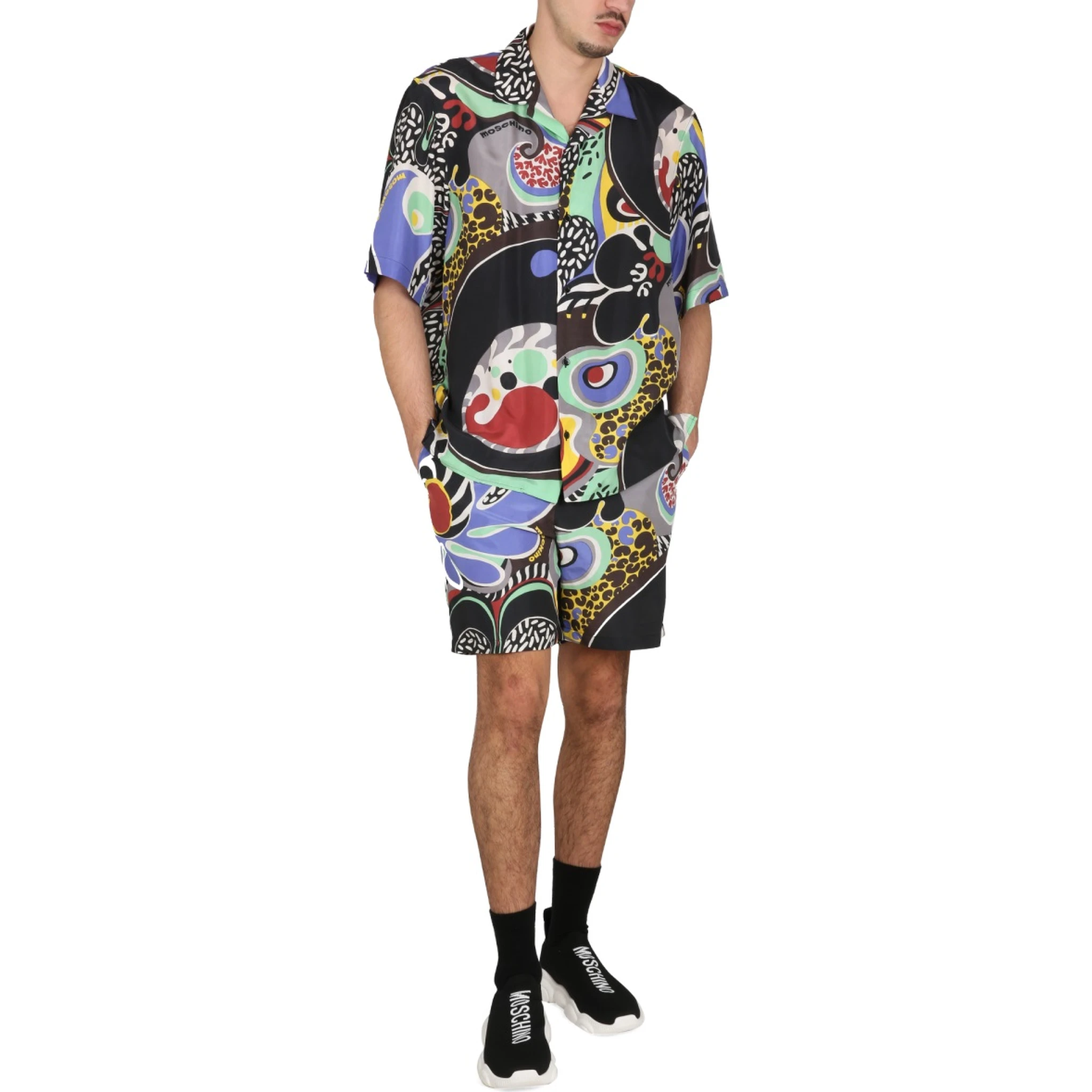 PSYCHEDELIC PRINT BERMUDA SHORTS