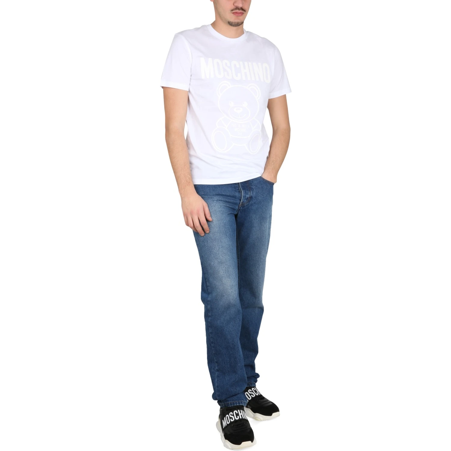 MOSCHINO TEDDY BEAR ORGANIC JERSEY T-SHIRT