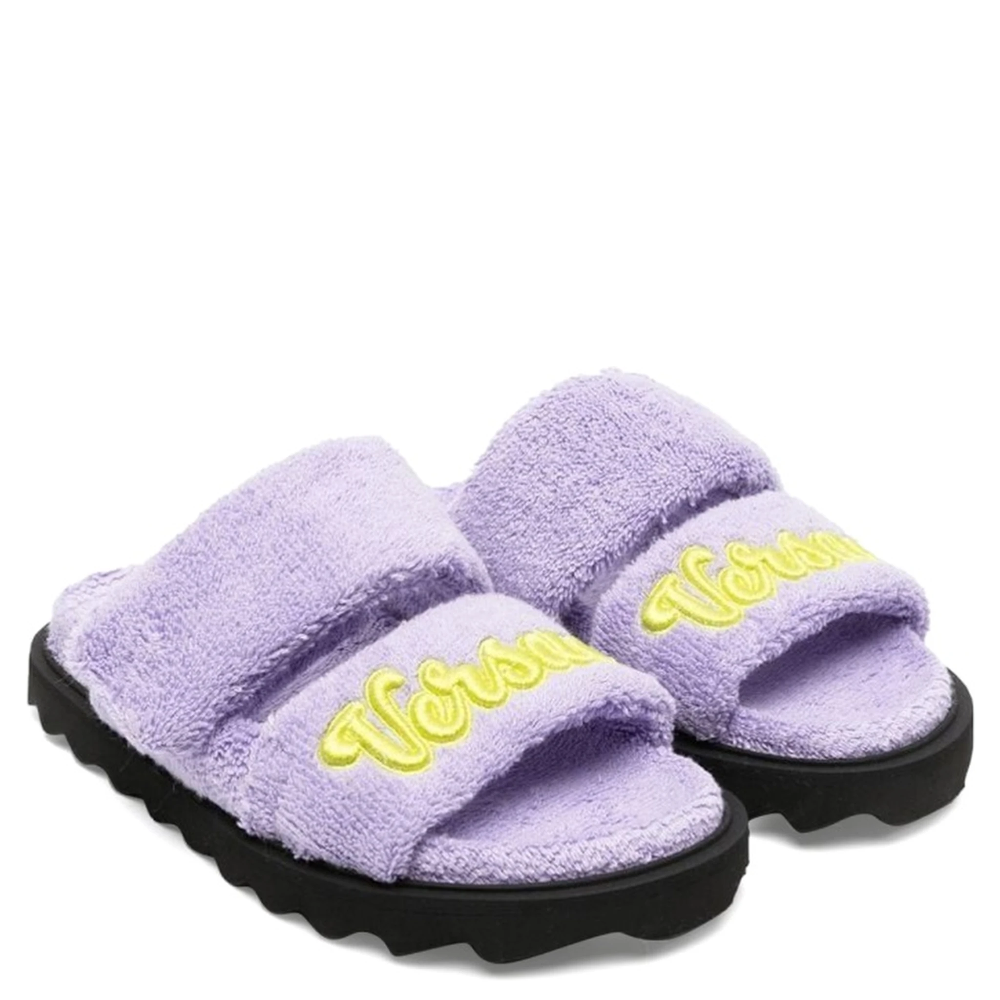 terry slipper and embroidery