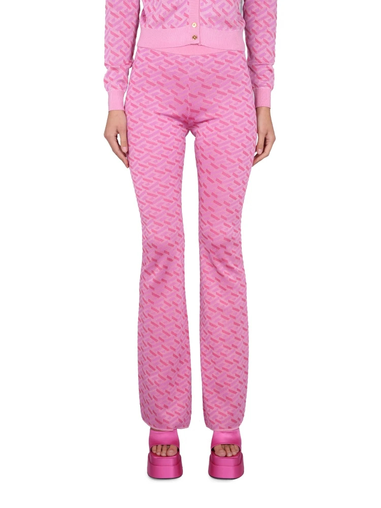 JACQUARD PANTS WITH GREEK PRINT