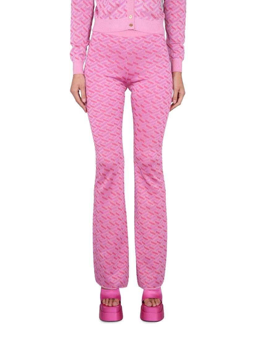 JACQUARD PANTS WITH GREEK PRINT