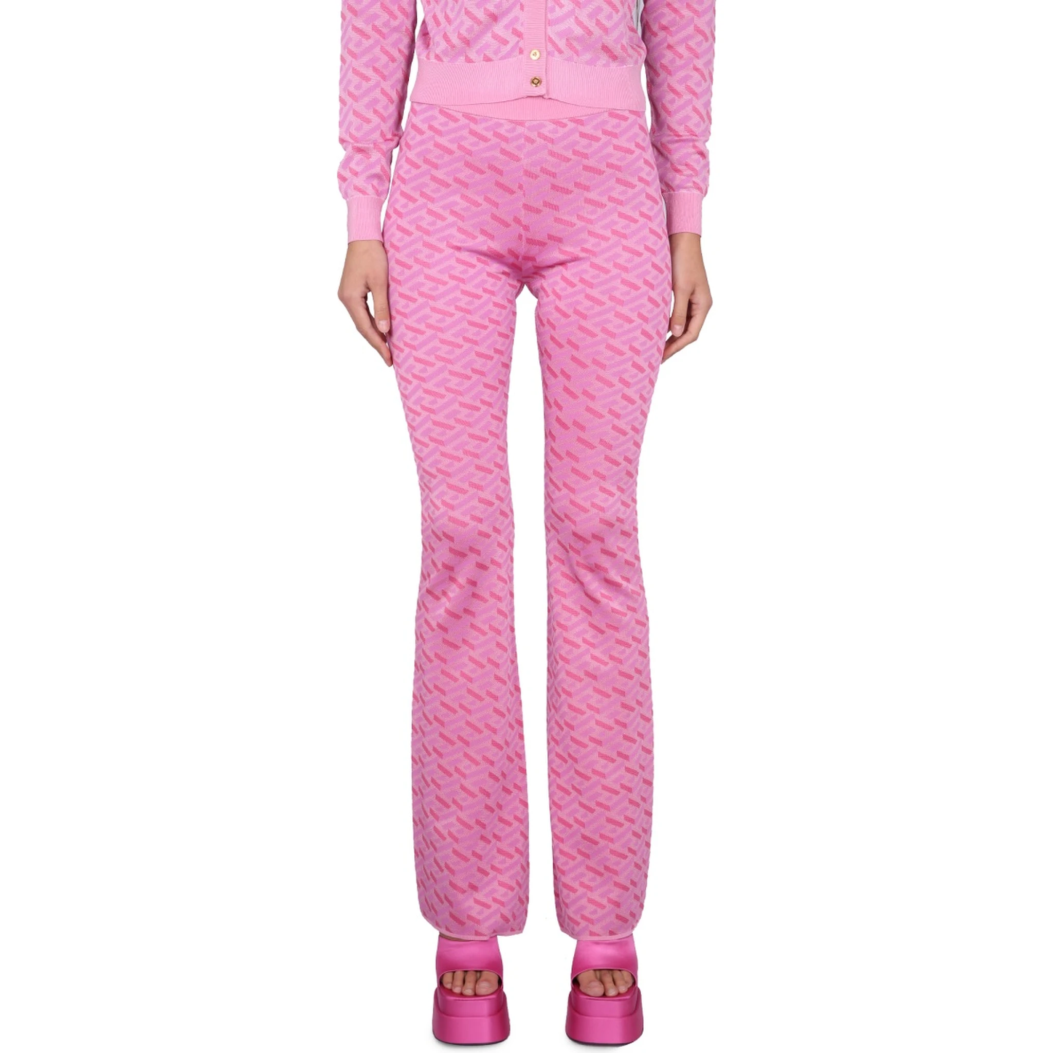 JACQUARD PANTS WITH GREEK PRINT