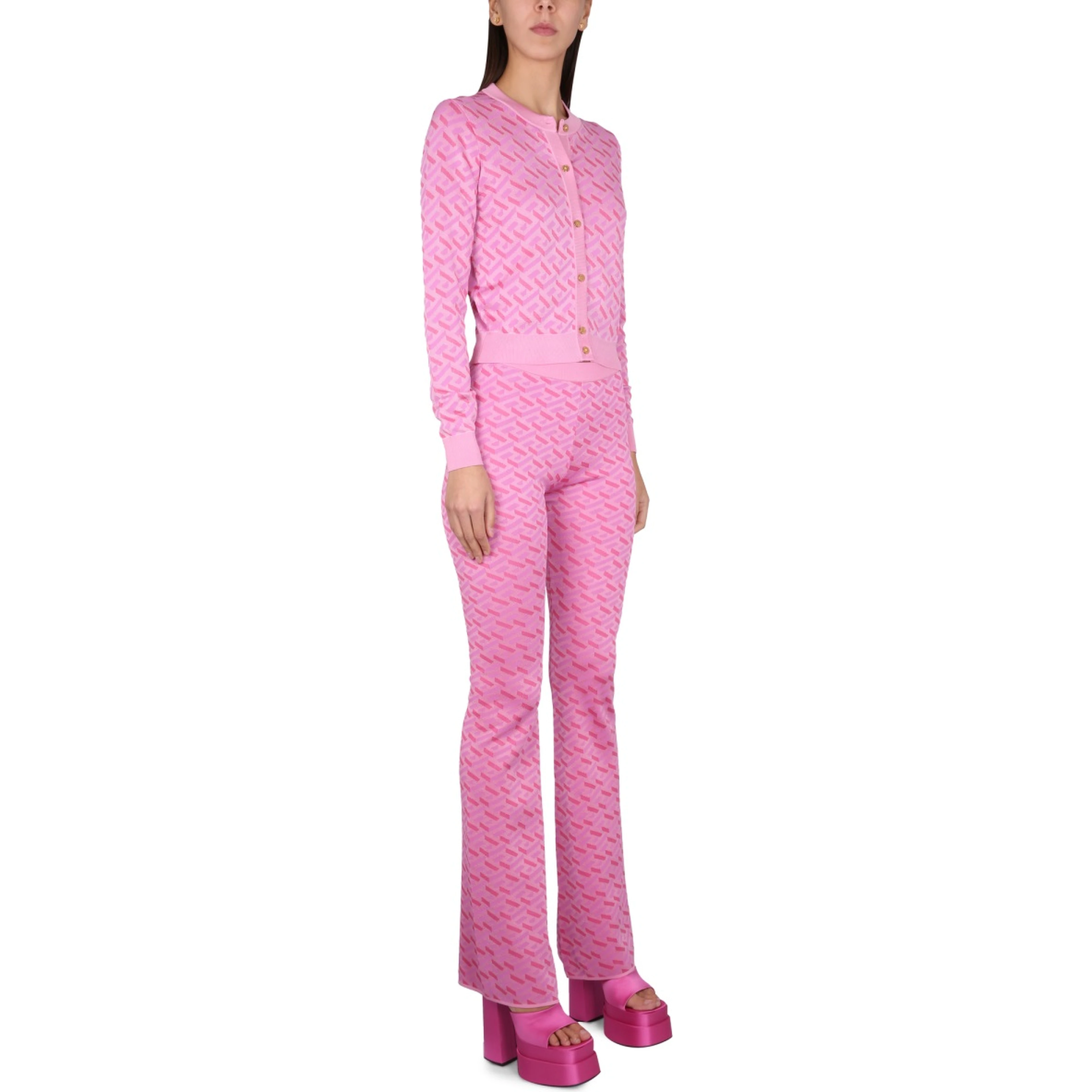 JACQUARD PANTS WITH GREEK PRINT