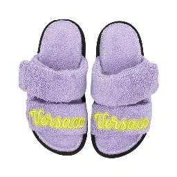 terry slipper and embroidery