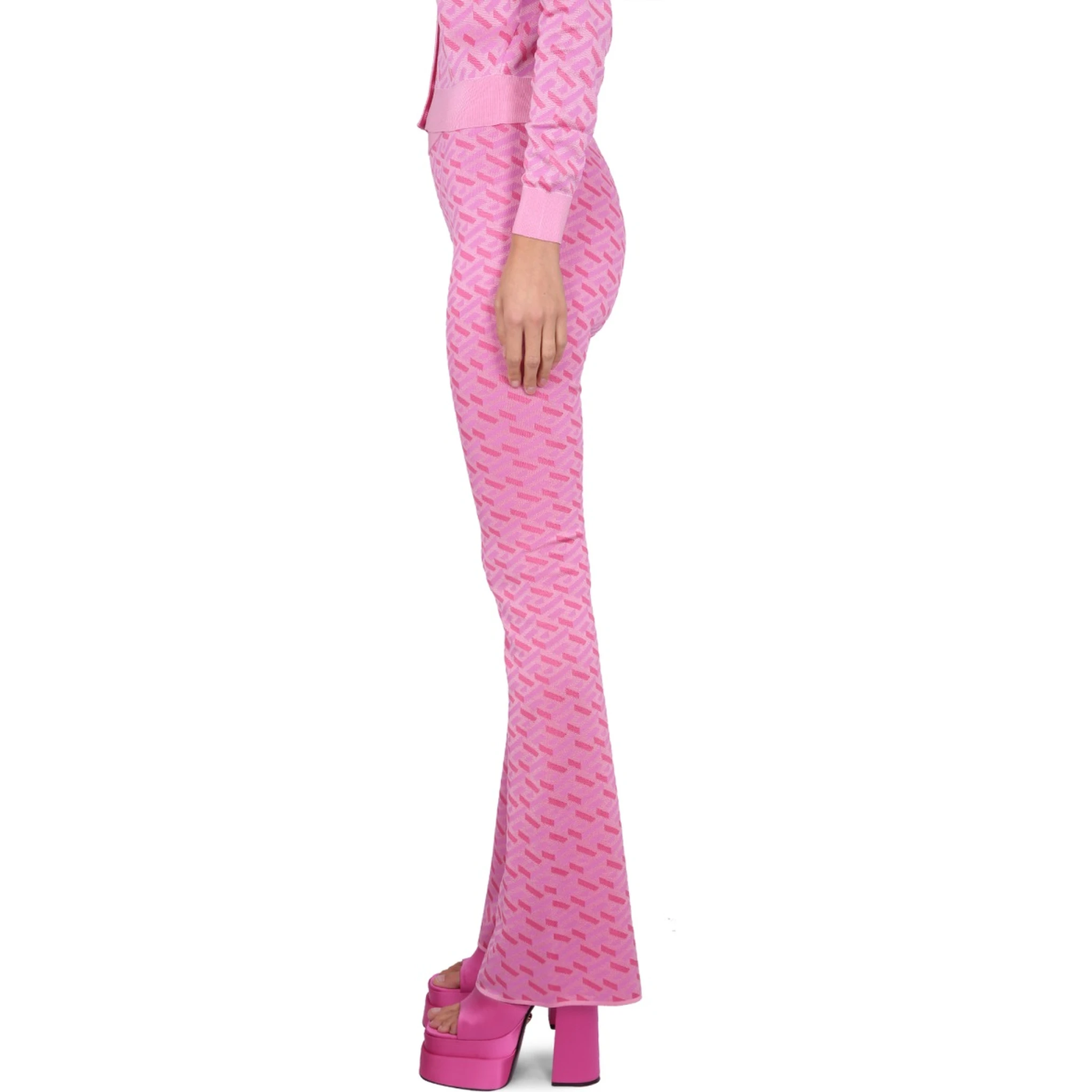 JACQUARD PANTS WITH GREEK PRINT